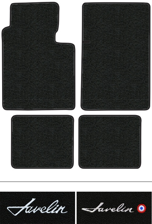1970-1974 American Motors Javelin Floor Mats (Logos Available) - 4pc - Cutpile