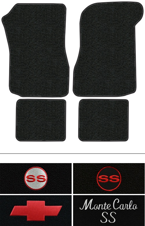 1973 Chevy Monte Carlo Floor Mats (Logos Available) - 4pc - Loop