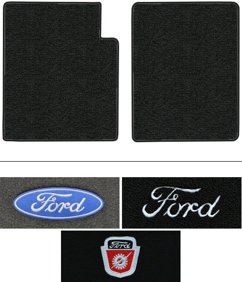 1957-1960 Ford F-250 Floor Mats (Logos Available) - 2pc - Loop
