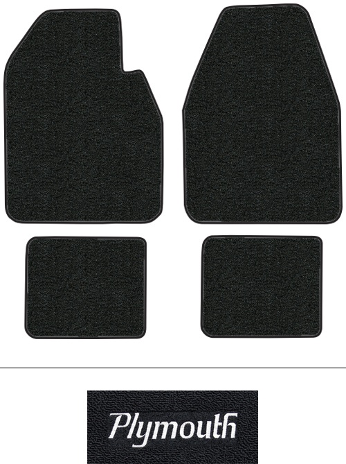 1962-1964 Plymouth Savoy Floor Mats (Logos Available) - 4pc - Loop | Fits: Auto