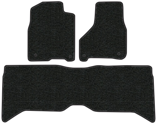 2011-2018 Dodge Ram 1500 Floor Mats (Logos Available) - 3pc - Cutpile | Fits: Crew Cab, 2pc Frts & 1pc Rr