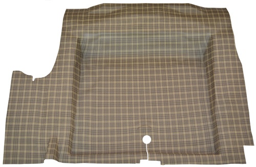 1964-1968 Ford Mustang Trunk Mat - TM Vinyl | Fits: Coupe, Convertible, Molded Without Spare Tire Cut, Does not have square cut out for spare tire