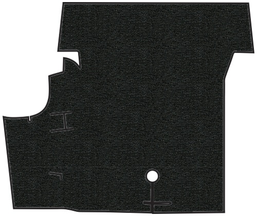 1969 Ford Mustang Boss 429 Trunk Mat - Burtex | Fits: Fastback, Fits car with battery mounted in the trunk