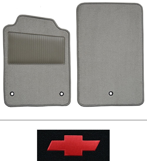 2007-2013 Corvette (C6) Floor Mats (Logos Available) 2pc - Cutpile | Fits: with Heel Pad, Fits 2007.5 to early 2013