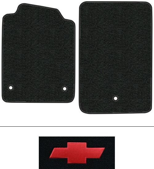 2007-2013 Corvette (C6) Floor Mats (Logos Available) 2pc - Cutpile | Fits: without Heel Pad, Fits 2007.5 to early 2013