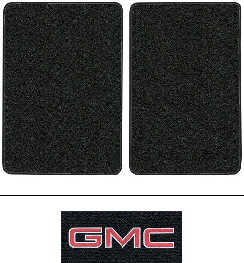 2001-2002 GMC C3500HD Floor Mats (Logos Available) - 2pc - Cutpile | Fits: Reg Cab, Ext Cab, Old Body Style