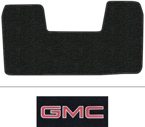 2001-2002 GMC C3500HD Floor Mats (Logos Available) - 1pc Front - Cutpile | Fits: Old Body Style Column Shift, Will not fit vehicle with 4WD shifter in the floor