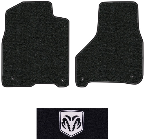 2019-2024 Dodge Ram 1500 Classic Floor Mats (Logos Available) - 2pc - Cutpile | Fits: Quad Cab