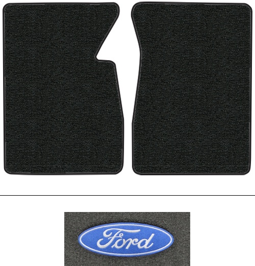 1965 Ford F-100 Floor Mats (Logos Available) - 2pc - Loop | Fits: with Floor Mounted Pedal