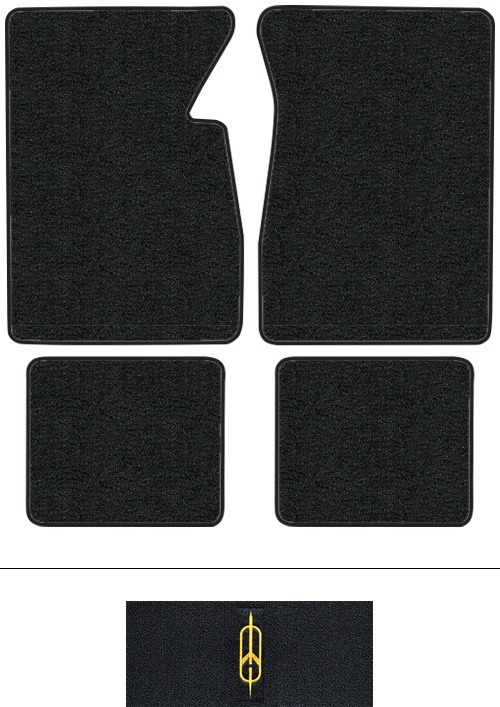 1957 Oldsmobile 88 Floor Mats (Logos Available) - 4pc - Tuxedo