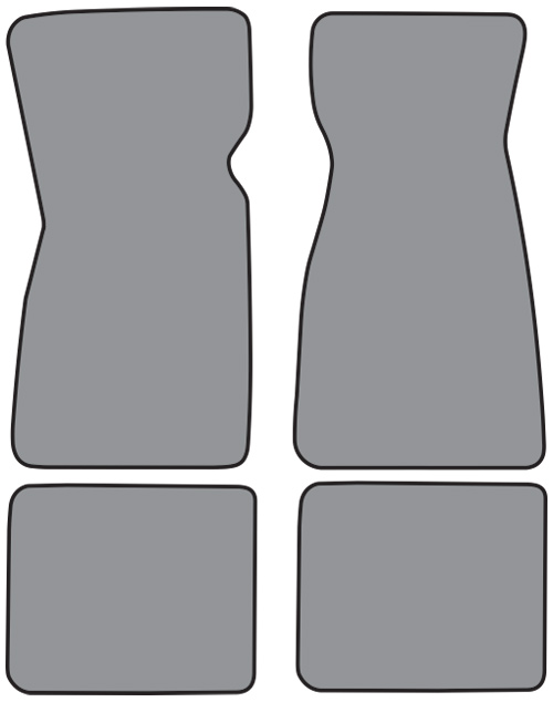 1975-1980 Buick Skyhawk Floor Mats (Logos Available) - 4pc - Cutpile