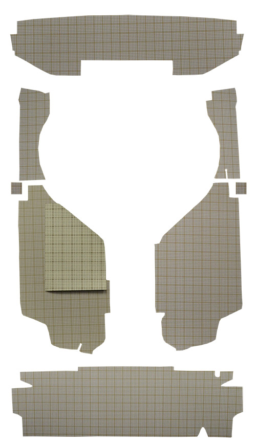 1958 Ford Skyliner Trunk Mat Kit - Cardboard | Fits: Retractable Hardtop, Trunk