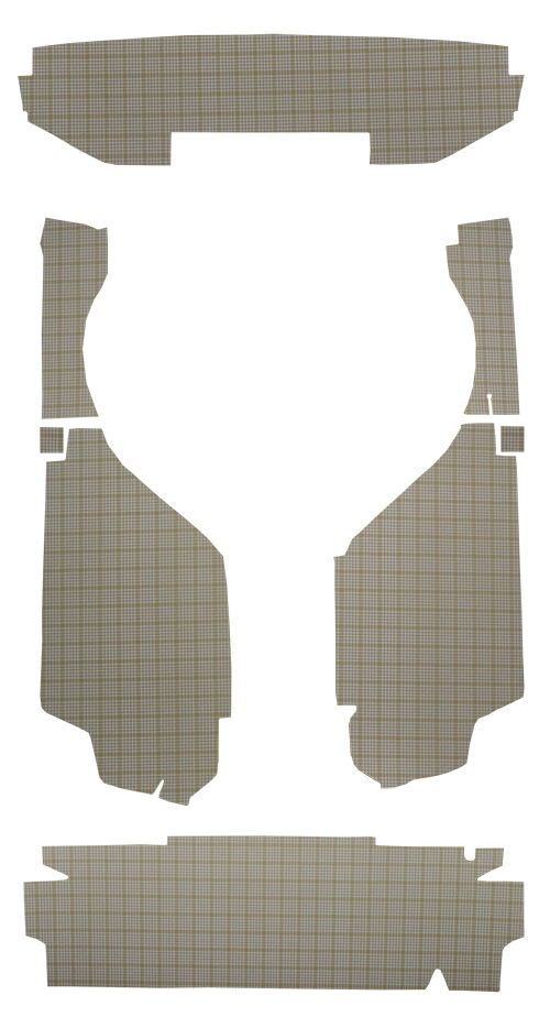 1957 Ford Skyliner Trunk Mat Kit - Cardboard | Fits: Retractable Hardtop, Trunk