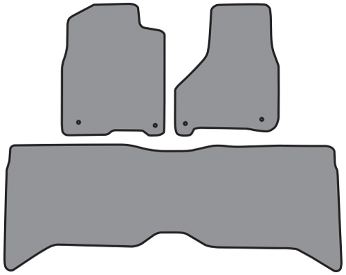 2011-2018 Ram 5500 Floor Mats (Logos Available) - 3pc - Cutpile | Fits: Crew Cab, 2pc Frts & 1pc Rr