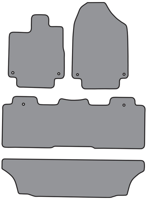 2018-2022 Honda Odyssey Floor Mats - 4pc - Cutpile | Fits: 2pc Frt & 2pc Rr Runners