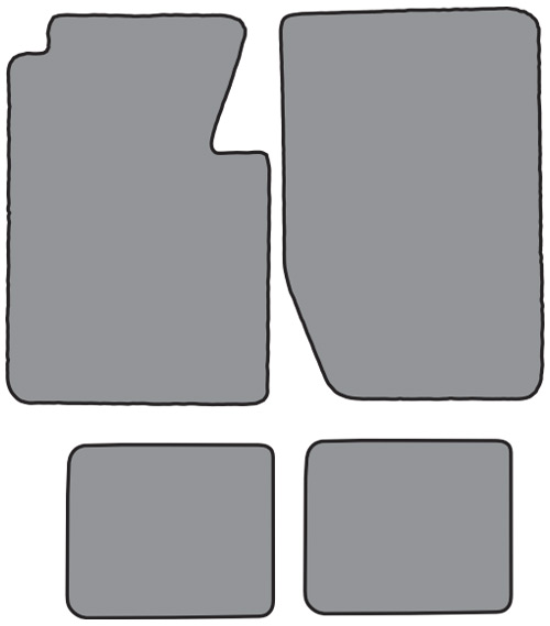 1963-1972 Jeep Wagoneer (SJ) Floor Mats (Logos Available) - 4pc - Loop