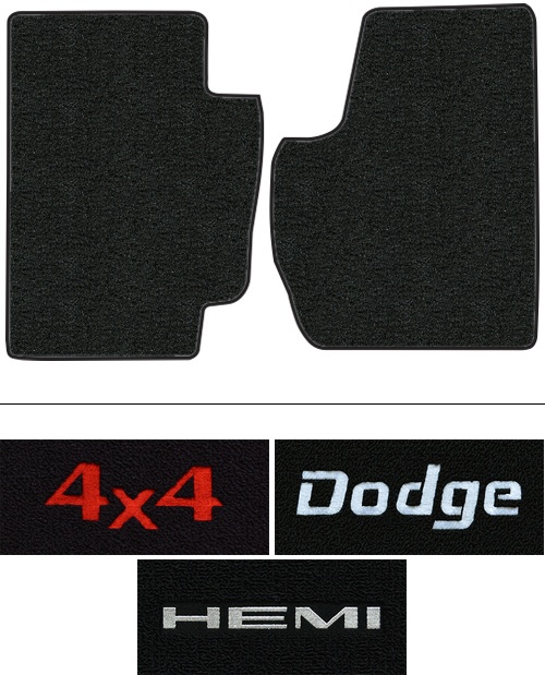 1994-2001 Dodge Ram 1500 Floor Mats (Logos Available) - 2pc - Cutpile