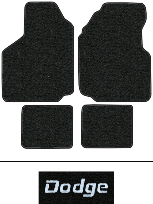 1981-1989 Dodge Aries Floor Mats (Logos Available) - 4pc - Cutpile