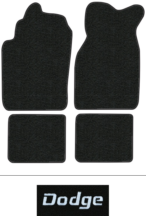 1983-1987 Dodge Charger Floor Mats (Logos Available) - 4pc - Cutpile