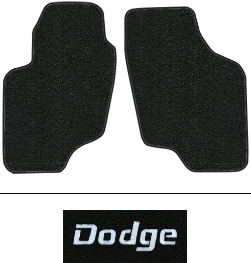 1985-1988 Dodge Colt Floor Mats (Logos Available) - 2pc Front - Cutpile