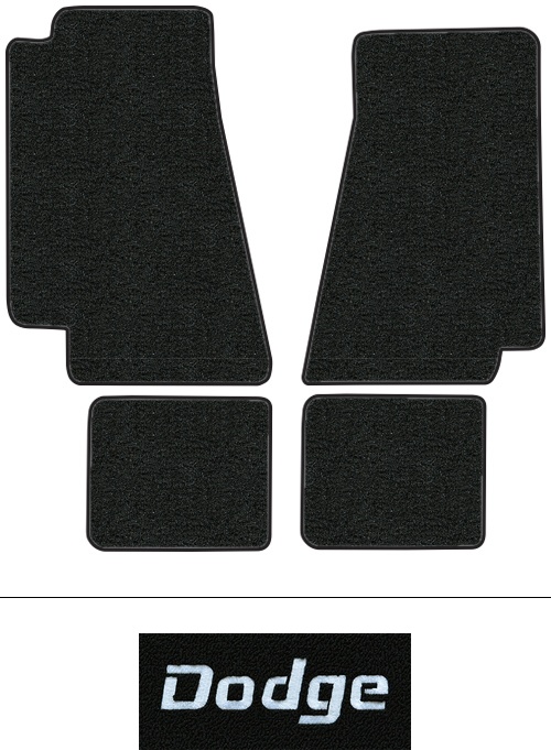 1977-1989 Dodge Diplomat Floor Mats (Logos Available) - 4pc - Cutpile