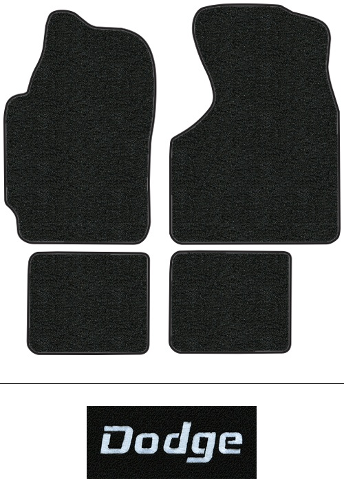 1985-1989 Dodge Lancer Floor Mats (Logos Available) - 4pc - Cutpile