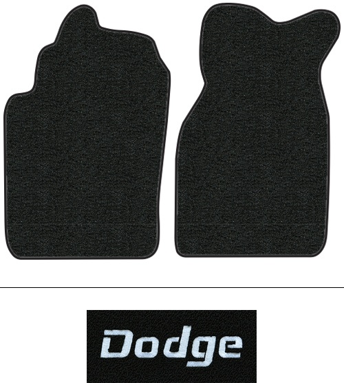 1978-1988 Dodge Omni Floor Mats (Logos Available) - 2pc Front - Cutpile