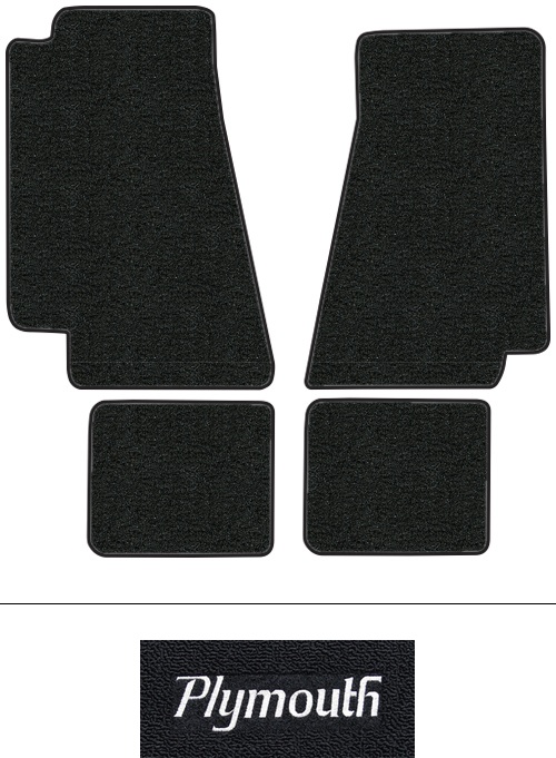 1982-1989 Plymouth Gran Fury Floor Mats (Logos Available) - 4pc - Cutpile