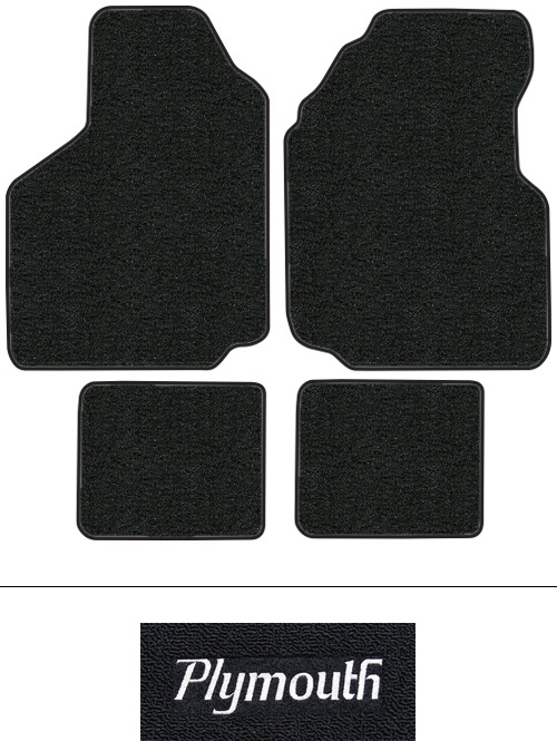1981-1989 Plymouth Reliant Floor Mats (Logos Available) - 4pc - Cutpile