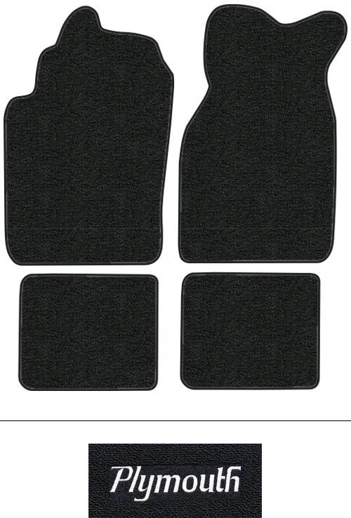 1983-1987 Plymouth Turismo Floor Mats (Logos Available) - 4pc - Cutpile