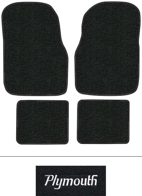 1976-1980 Plymouth Volare Floor Mats (Logos Available) - 4pc - Cutpile