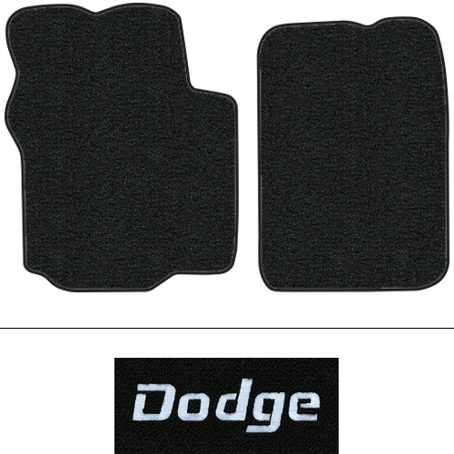 1984-1995 Dodge Caravan Floor Mats (Logos Available) - 2pc Front - Cutpile