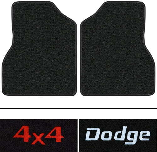 1979-1981 Dodge D50 Floor Mats (Logos Available) - 2pc - Cutpile | Fits: Reg Cab