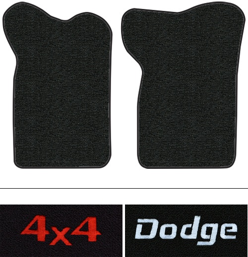 1983-1986 Dodge Ram 50 Floor Mats (Logos Available) - 2pc - Cutpile