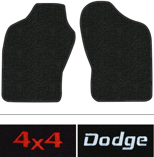 1987 Dodge Ram 50 Floor Mats (Logos Available) - 2pc - Cutpile