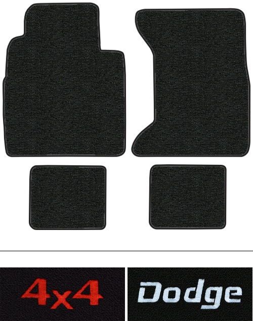 1974-1993 Dodge Ramcharger Floor Mats (Logos Available) - 4pc - Cutpile