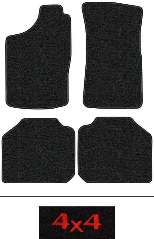 1987-1995 Nissan Pathfinder Floor Mats (Logos Available) - 4pc - Cutpile