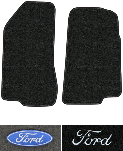 1991 Ford E-150 Econoline Floor Mats (Logos Available) - 2pc Front - Cutpile