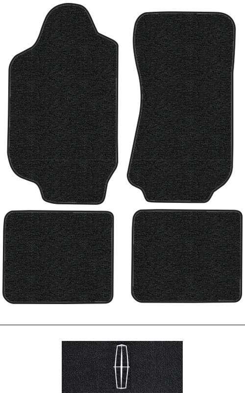 1986-1987 Lincoln Continental Floor Mats (Logos Available) - 4pc - Cutpile