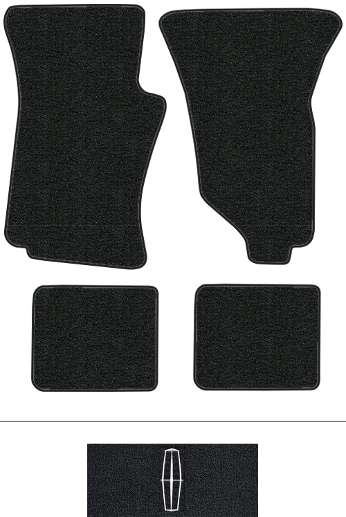 1988-1989 Lincoln Continental Floor Mats (Logos Available) - 4pc - Cutpile