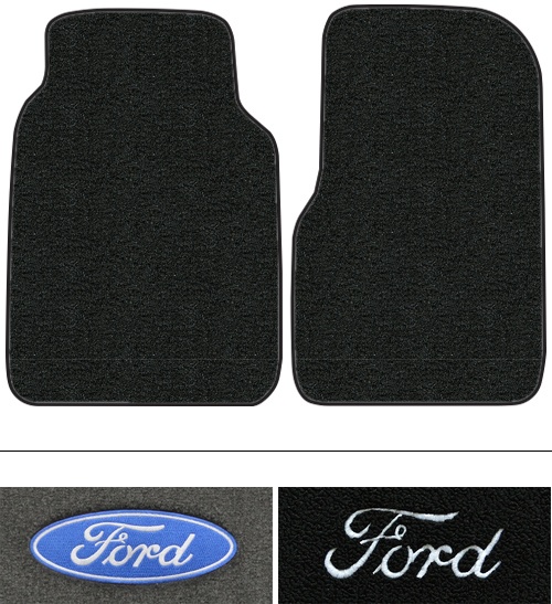 1980-1987 Ford F-150 (Bullnose) Floor Mats (Logos Available) - 2pc - Cutpile | Fits: Ext Cab
