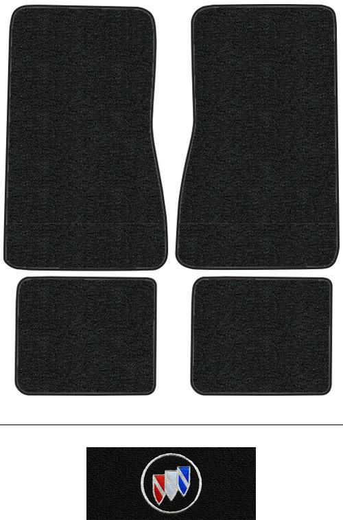 1974-1975 Buick Apollo Floor Mats (Logos Available) - 4pc - Cutpile