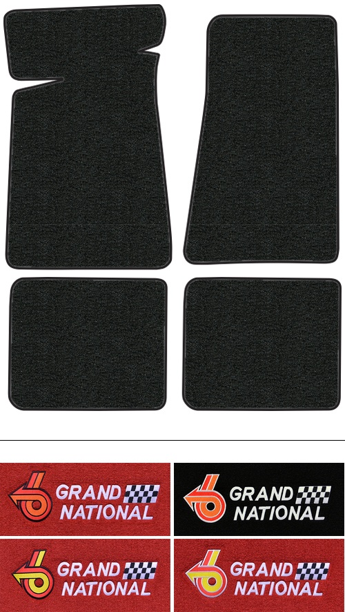 1984-1987 Buick Regal (G-Body) Grand National Floor Mats (Logos Available) - 4pc - Cutpile