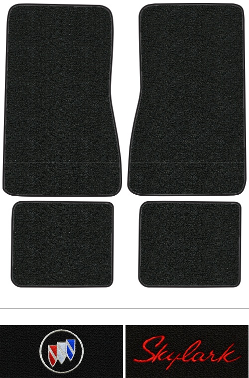 1975-1979 Buick Skylark Floor Mats (Logos Available) - 4pc - Cutpile
