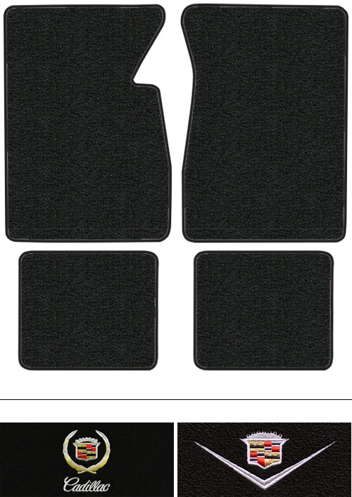 1957-1958 Cadillac DeVille Floor Mats (Logos Available) - 4pc - Loop | Fits: 2DR, Coupe