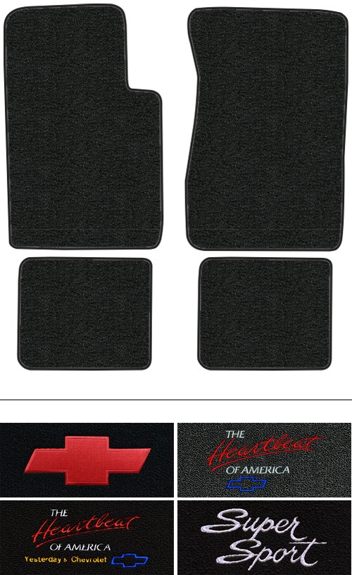 1962-1967 Chevy II Floor Mats (Logos Available) - 4pc - Loop