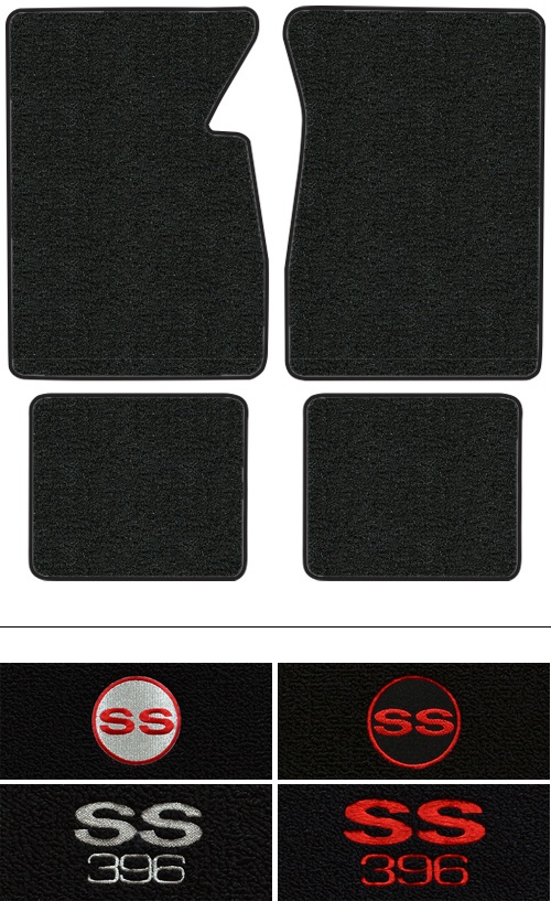 1965-1970 Chevy Impala Floor Mats (Logos Available) - 4pc - Loop