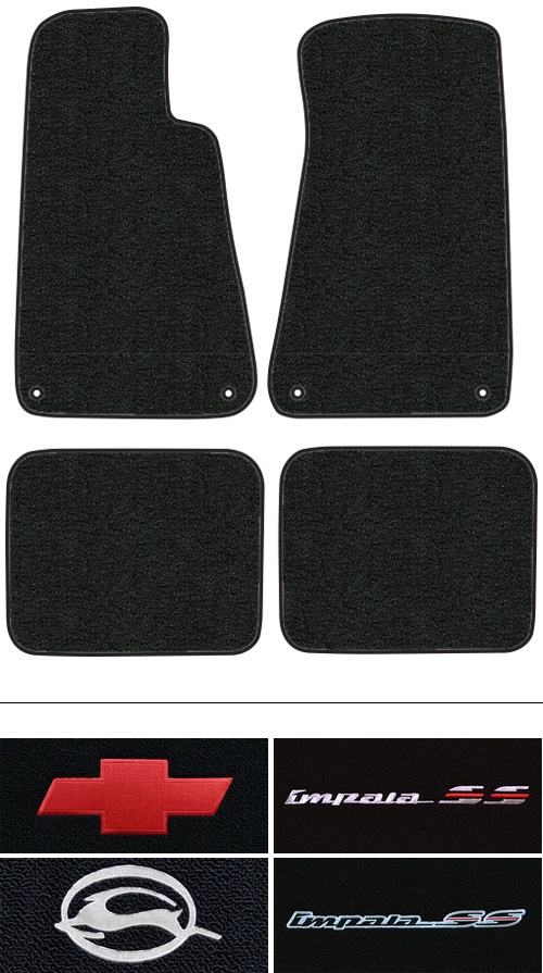 1994-1996 Chevy Impala Floor Mats (Logos Available) - 4pc - Cutpile | Fits: with Snaps