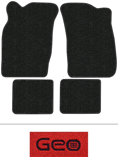 1989-1990 Geo Metro Floor Mats (Logos Available) - 4pc - Cutpile