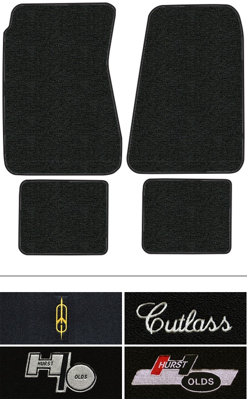 1968-1972 Oldsmobile Cutlass Floor Mats (Logos Available) - 4pc - Loop